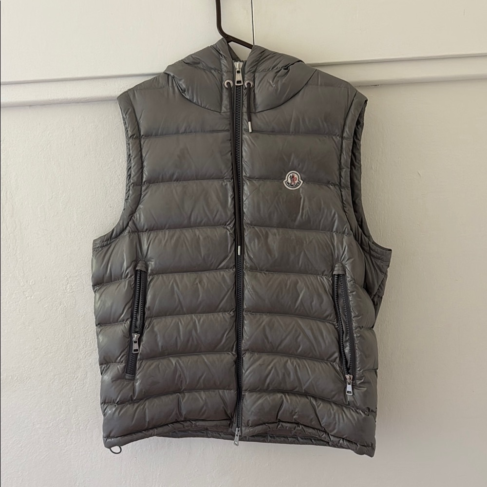 Vintage Moncler Gray Quilted Puffer Vest